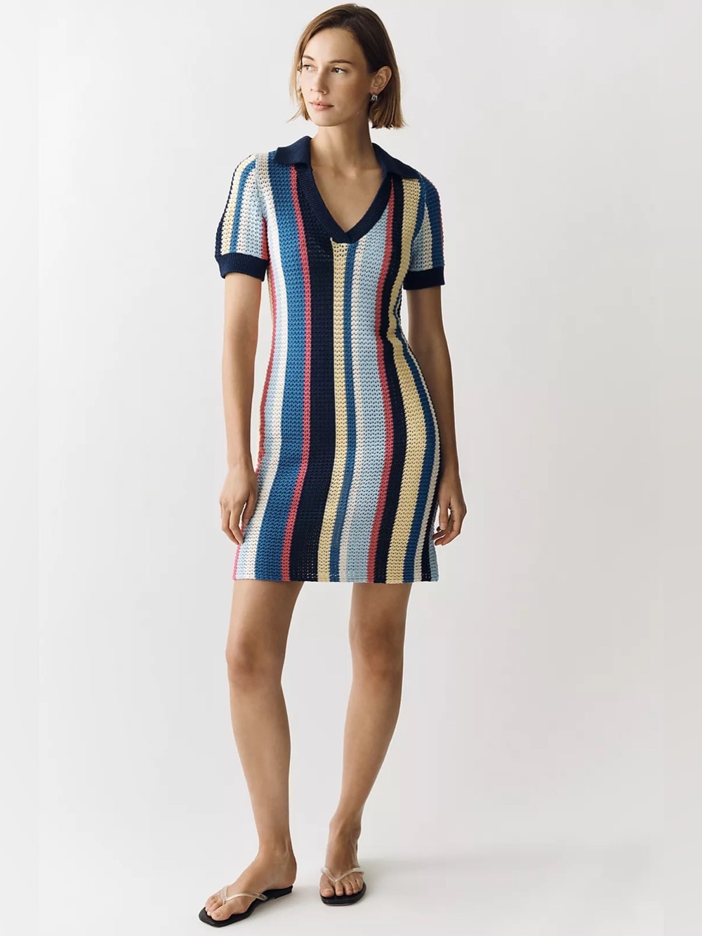 Maeve Collared Knit Mini Dress